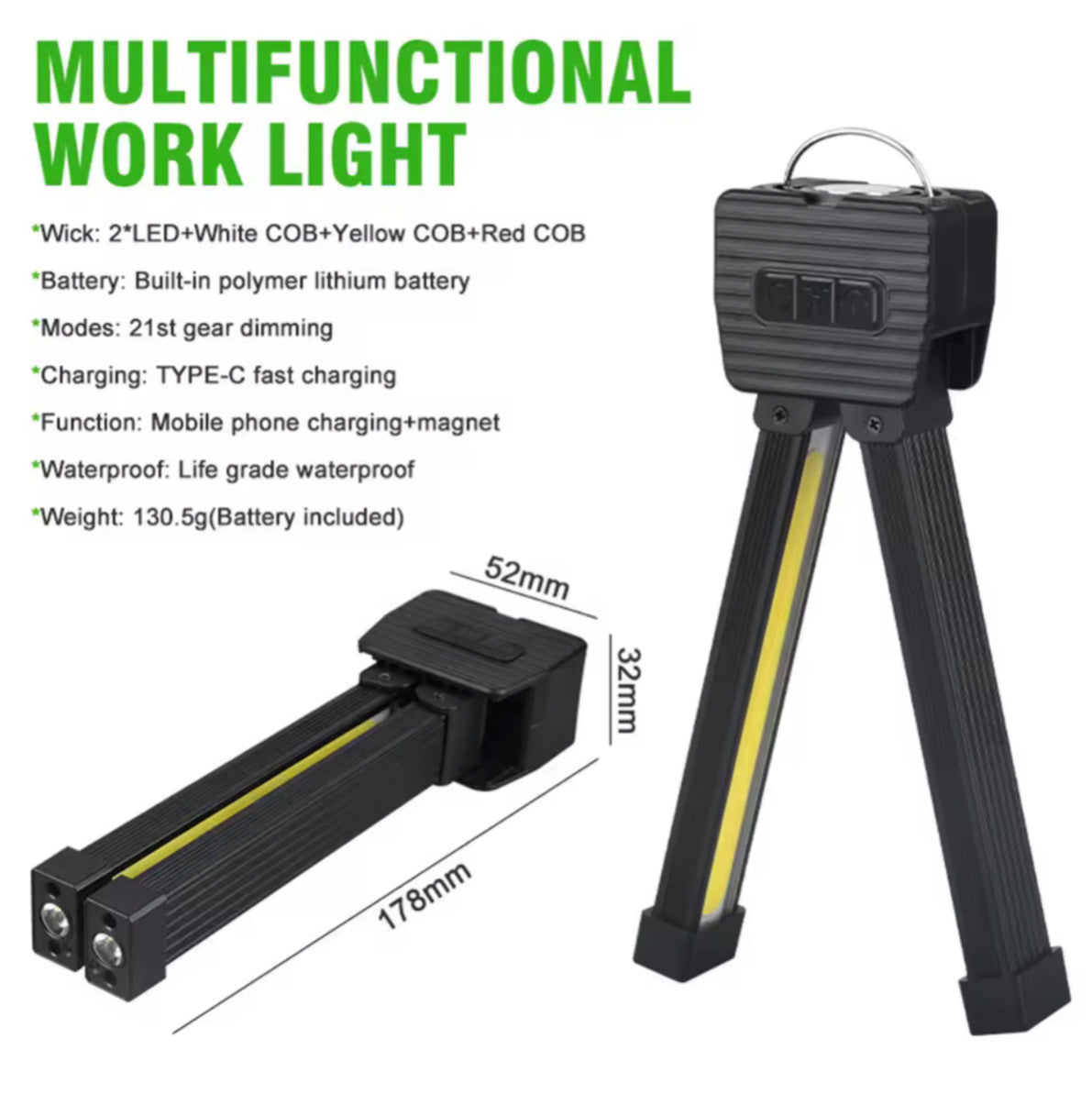 Selfie/Posing-Licht Multifunktional mit integriertem Akku