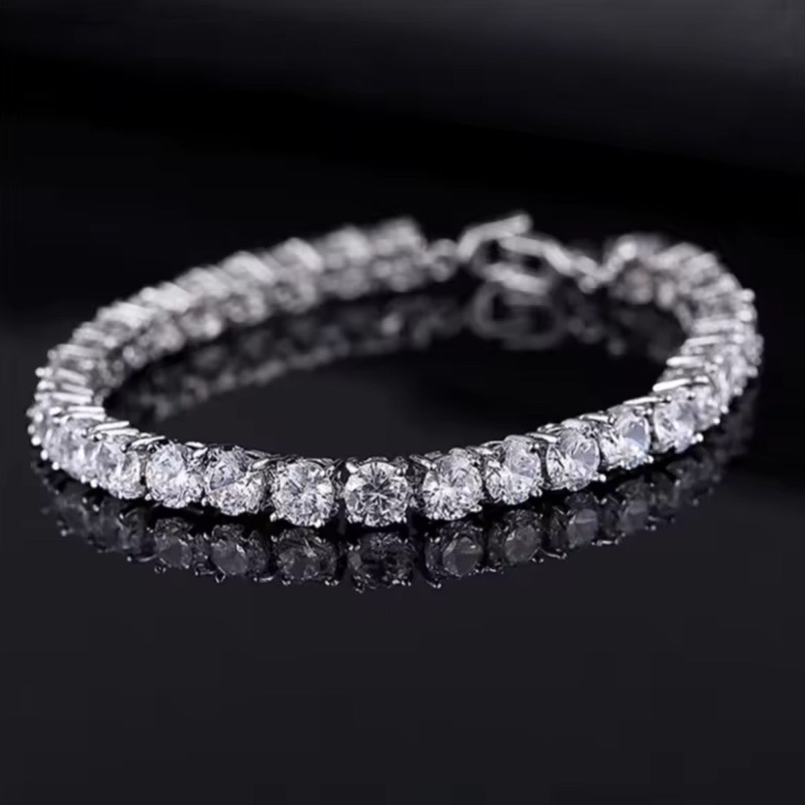 Crystal Line Tennis Bracelet