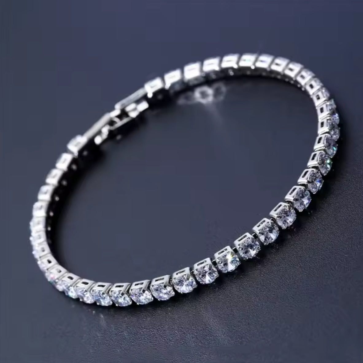 Crystal Line Tennis Bracelet