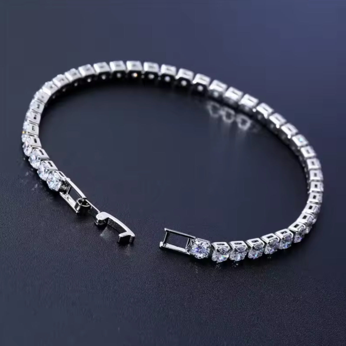 Crystal Line Tennis Bracelet