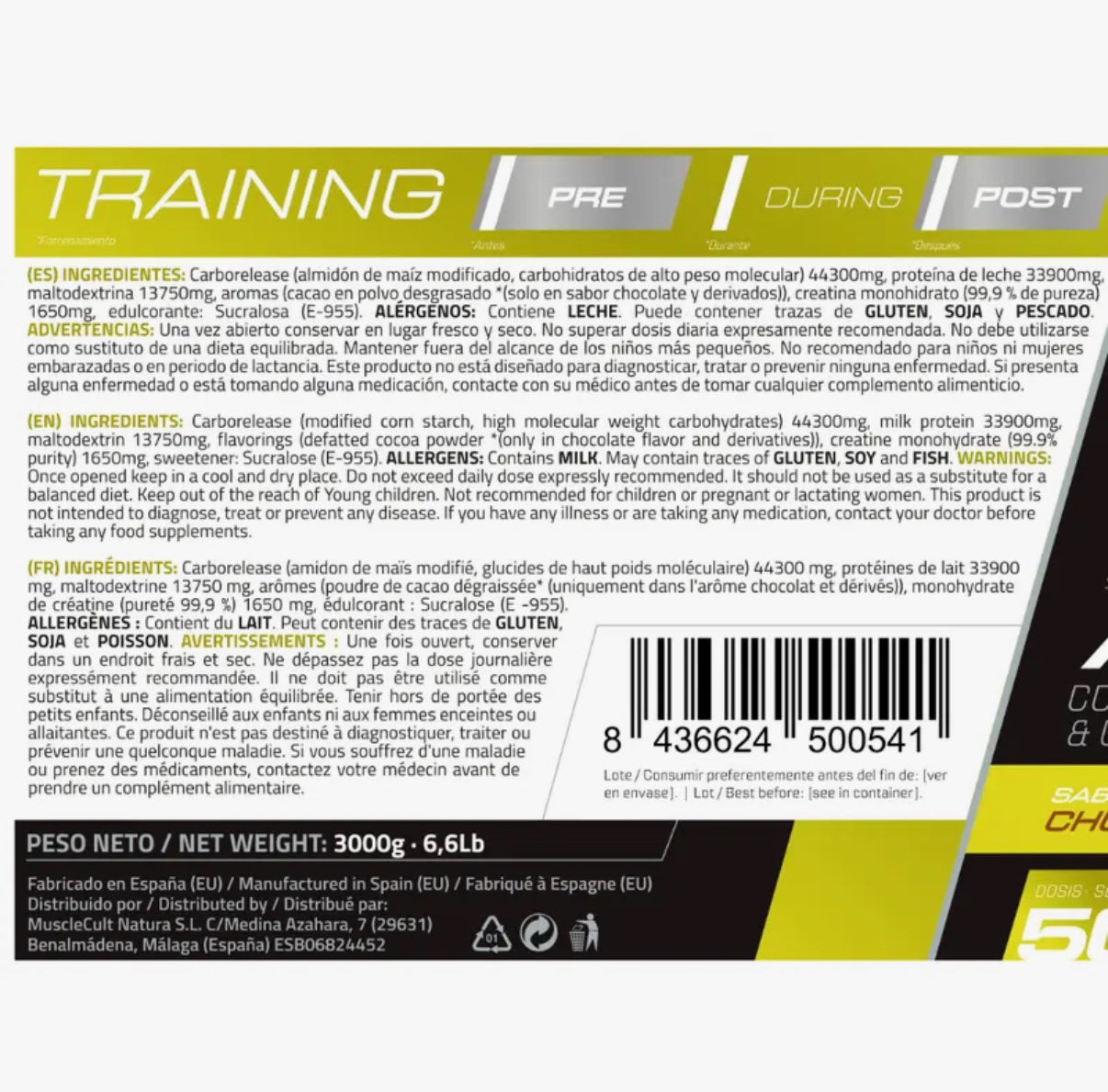 Weight Gainer 3kg - MuscleFit - Mass Gainer