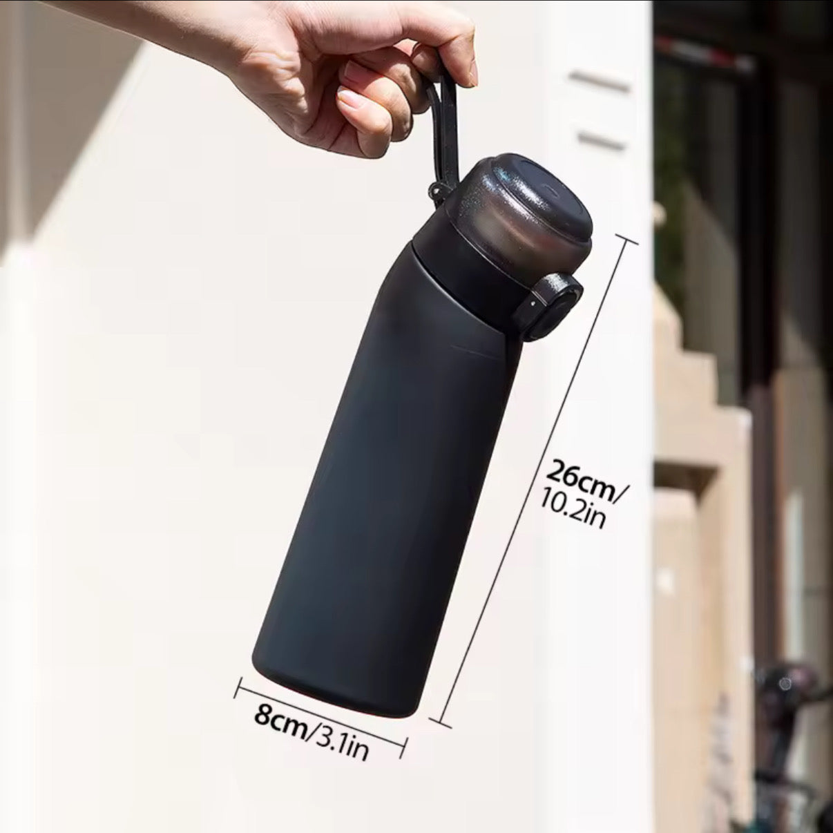 AIR Trinkflasche mit Duft + 1. Zufälliger Geschmackspod